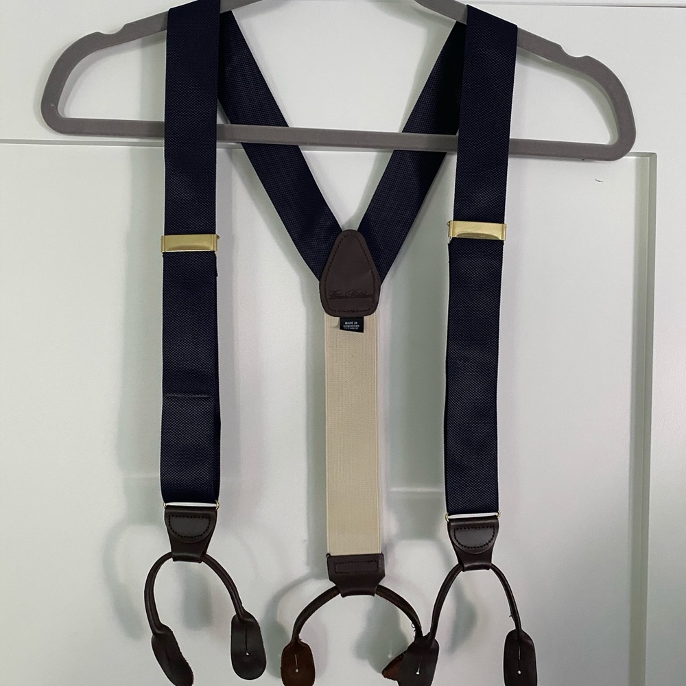 Brooks Brothers Dark Navy Suspenders